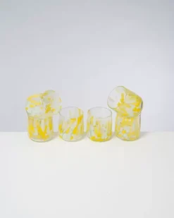 Alegria 6Er Set Glas Klein Big Drops Gelb^Motel a Miio