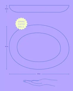 Areia Servierplatte Oval Xl Grau^Motel a Miio Discount