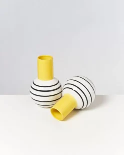 Bola Vase M Gelb Schwarz Gestreift^Motel a Miio Clearance