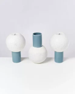 Bola Vase M Graublau Gesprenkelt^Motel a Miio Clearance