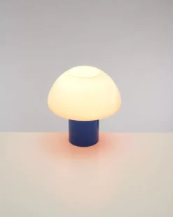 Cogumelo Glaslampe Rosa Blau^Motel a Miio Online