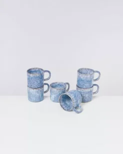 Cordoama 6Er Set Tasse Klein Blau Gesprenkelt^Motel a Miio Best