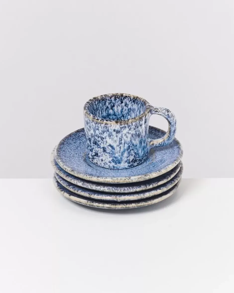 Cordoama Espresso-Untertasse Blau Gesprenkelt^Motel a Miio New