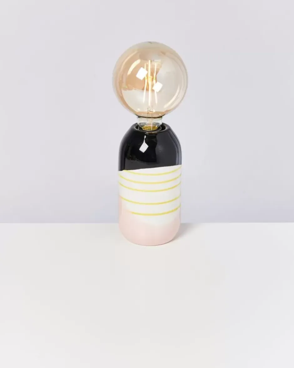 Farol Lampe Schwarz Rosa Gelb Gestreift^Motel a Miio