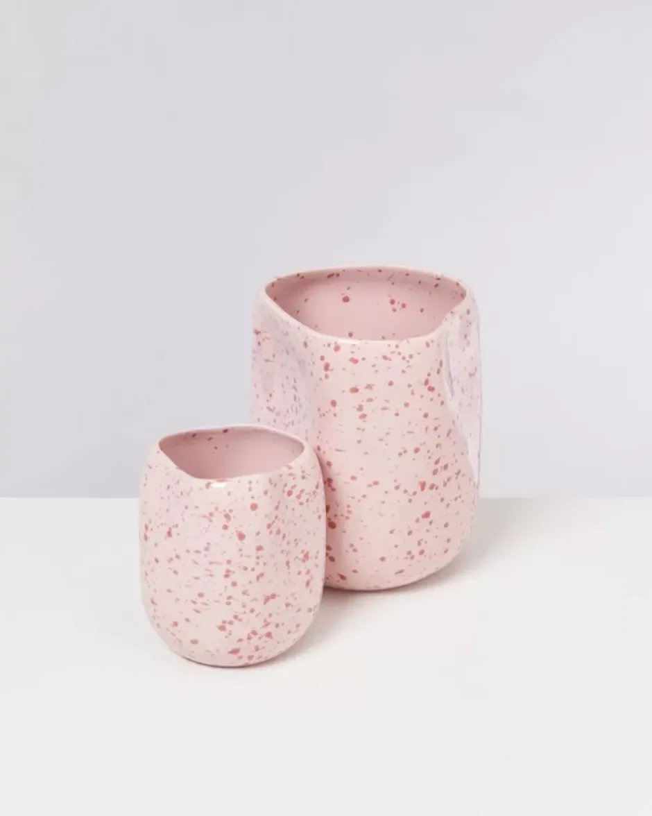 Joao Vase L Rosa Rot Gesprenkelt^Motel a Miio