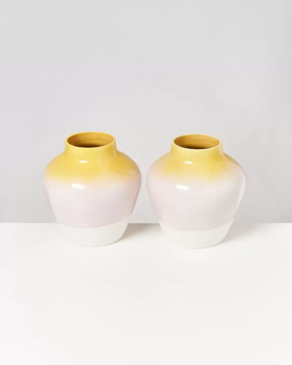 Madalin Vase Gelb Rosa Gesprenkelt^Motel a Miio