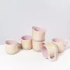 Nodoa 6Er Set Tasse Rosa Gelb Gestreift^Motel a Miio Hot