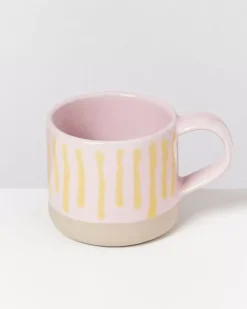Nodoa 4Er Set Tasse Rosa Gelb Gestreift^Motel a Miio Sale