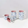 Nodoa 6Er Set Tasse Rosa Mit Punkten^Motel a Miio Best