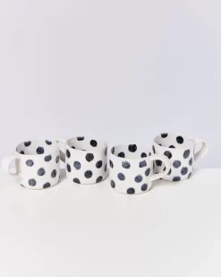 Nodoa 4Er Set Tasse Schwarze Punkte^Motel a Miio New