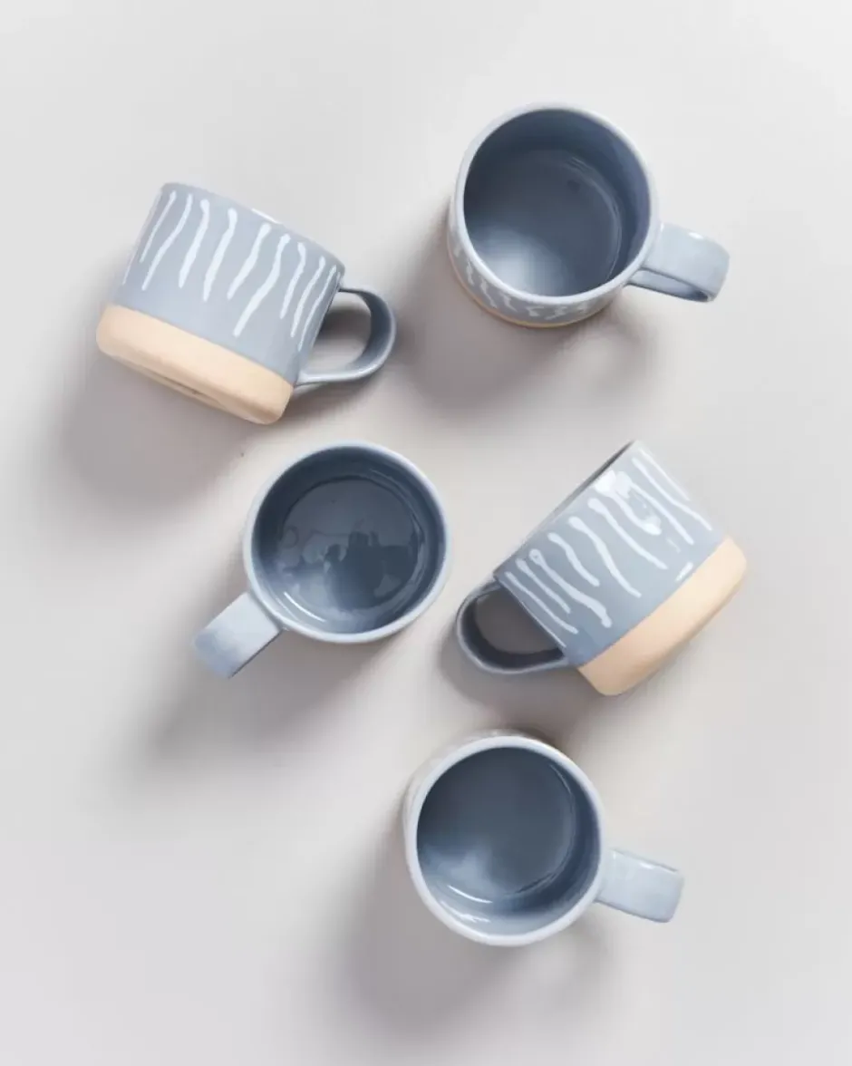 Nodoa Tasse Grau Weis Gestreift^Motel a Miio Online