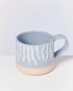 Nodoa Tasse Grau Weis Gestreift^Motel a Miio