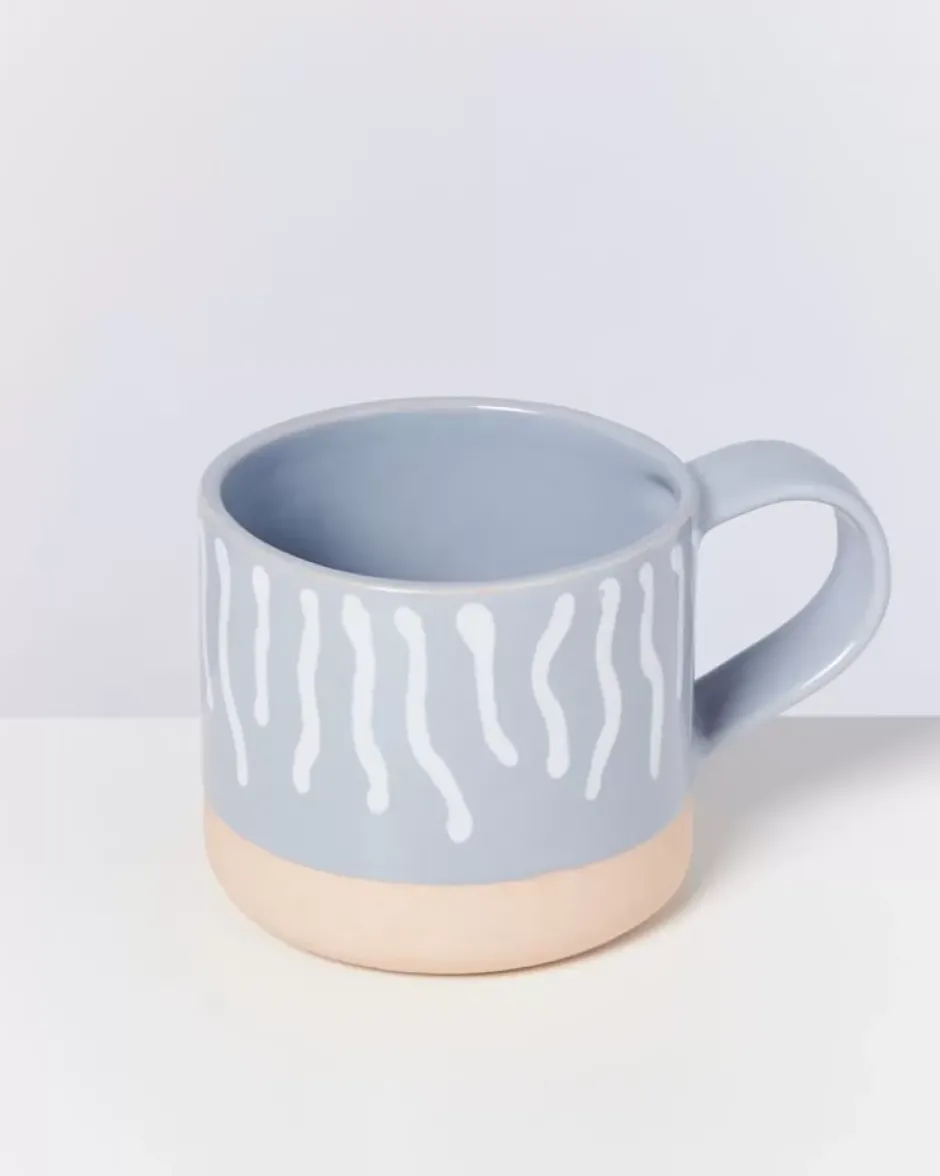 Nodoa Tasse Grau Weis Gestreift^Motel a Miio