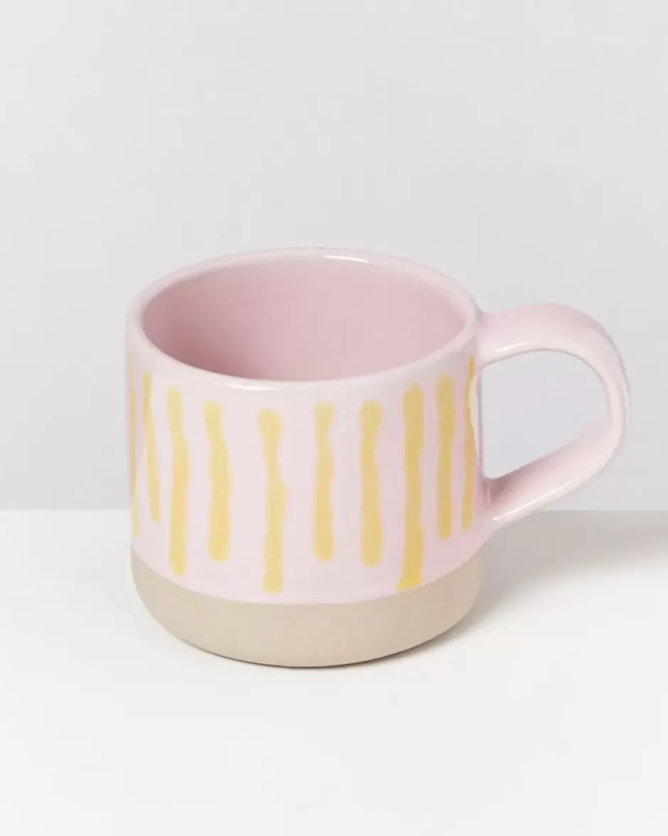 Nodoa Tasse Rosa Gelb Gestreift^Motel a Miio New