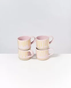Nodoa Tasse Rosa Gelb Gestreift^Motel a Miio Online