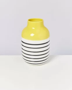 Nuno Vase L Gelb Schwarz Gestreift^Motel a Miio Hot