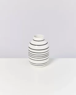 Nuno Vase M Schwarz-Weis Gestreift^Motel a Miio New