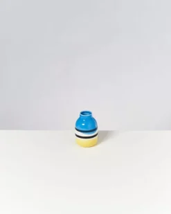 Nuno Vase S Schwarz-Weis Gestreift Mit Blau^Motel a Miio New