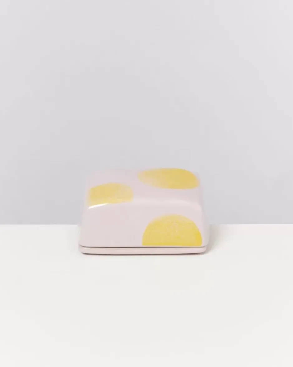 Seia Butterdose Rosa Gelb Gepunktet^Motel a Miio Sale