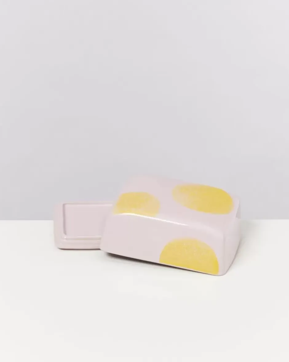 Seia Butterdose Rosa Gelb Gepunktet^Motel a Miio Sale
