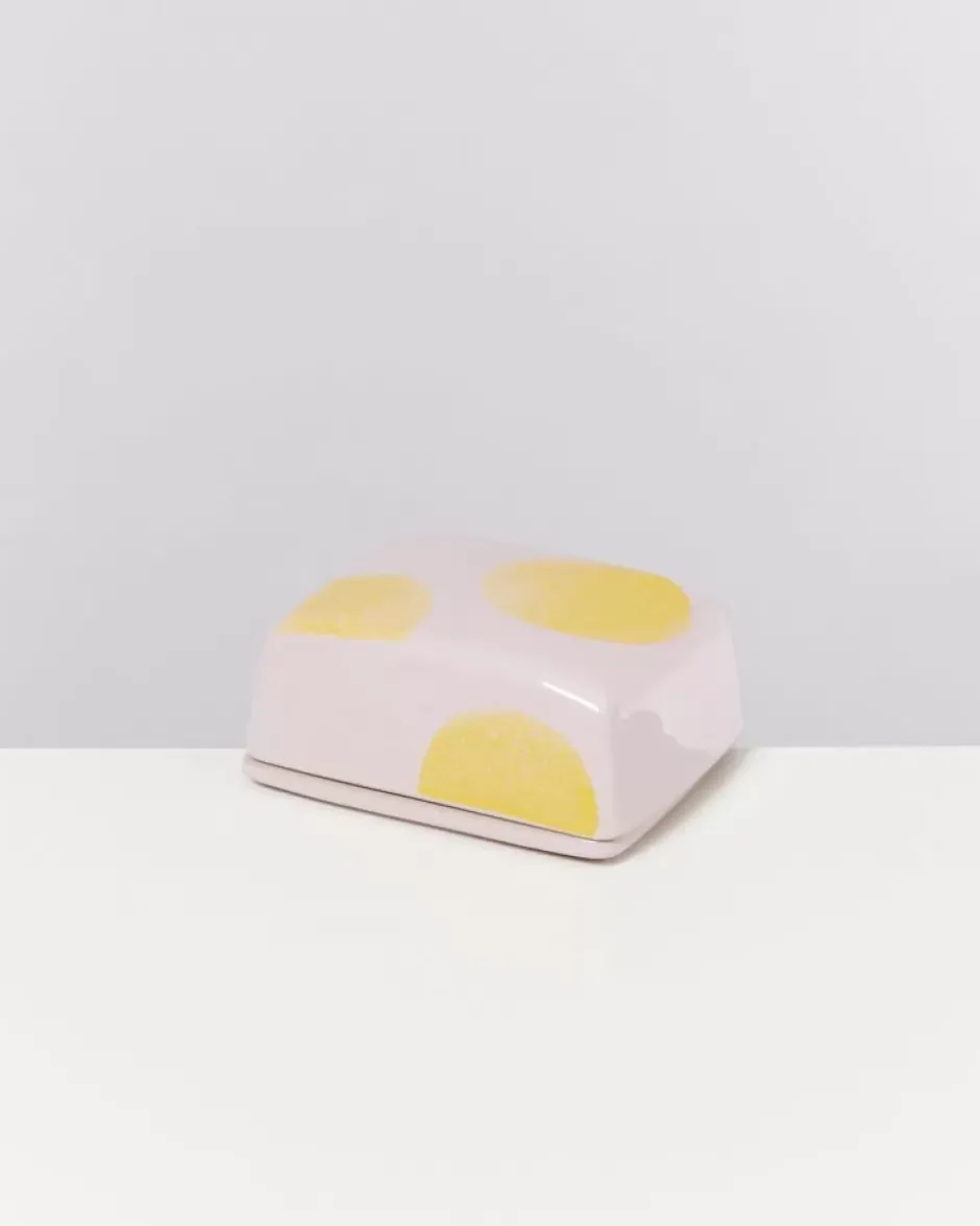 Seia Butterdose Rosa Gelb Gepunktet^Motel a Miio Sale