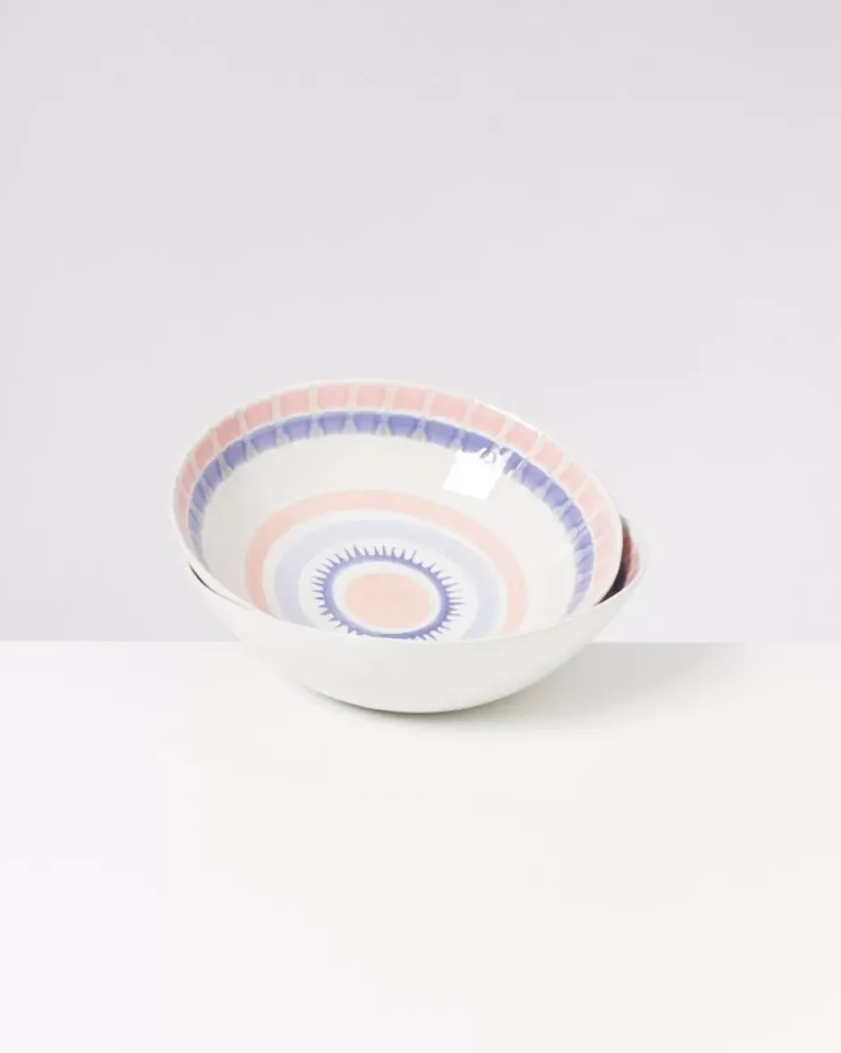 Verao Servierschale Gros Flach Rosa Blau^Motel a Miio New